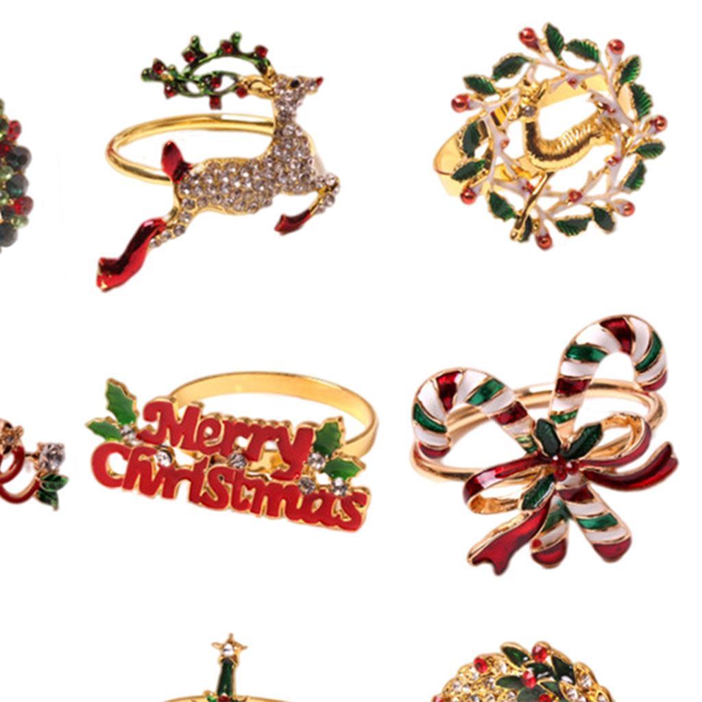 8 Pieces Napkin Buckle Handmade Metal for Wedding Banquet Thanksgiving