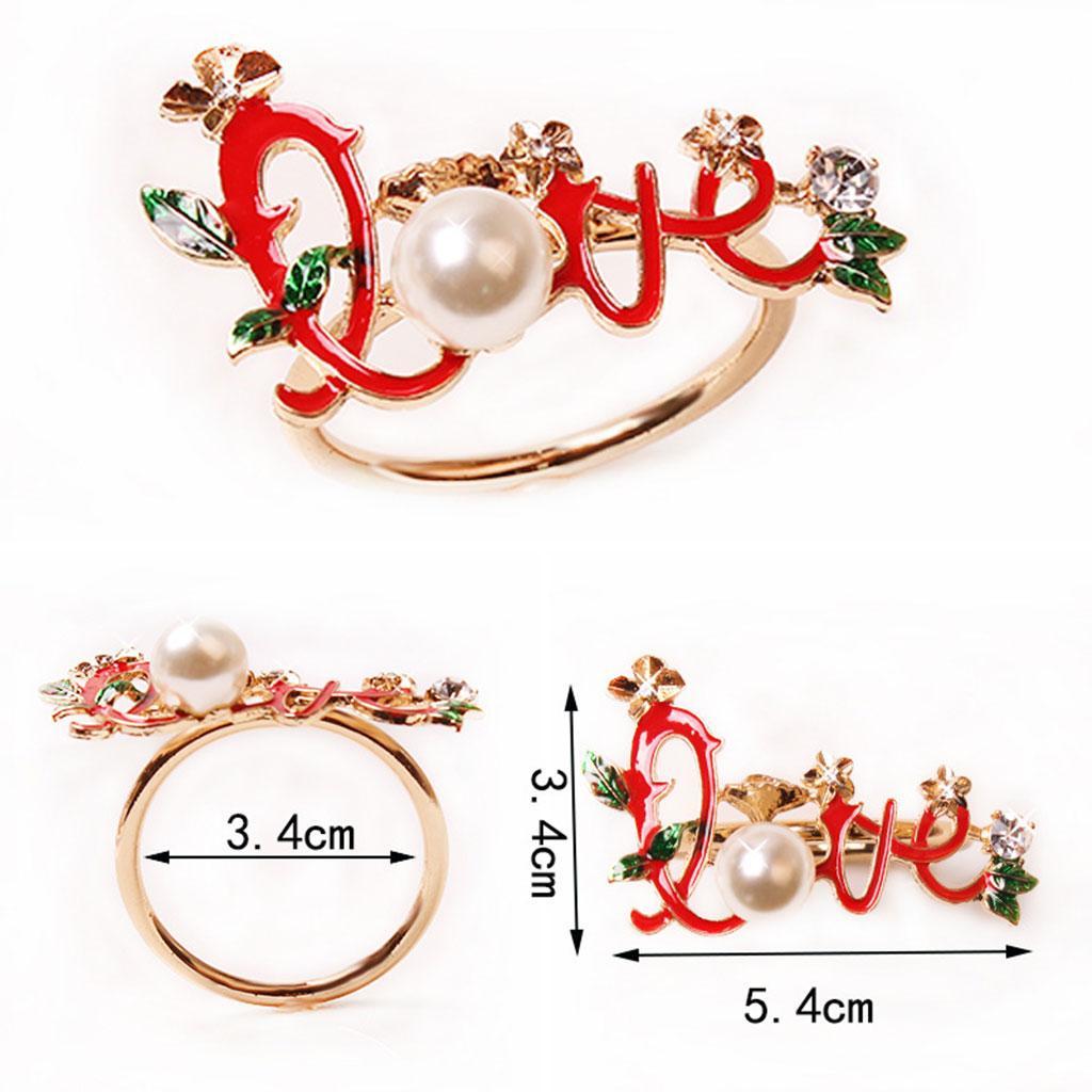 8 Pieces Napkin Buckle Handmade Metal for Wedding Banquet Thanksgiving