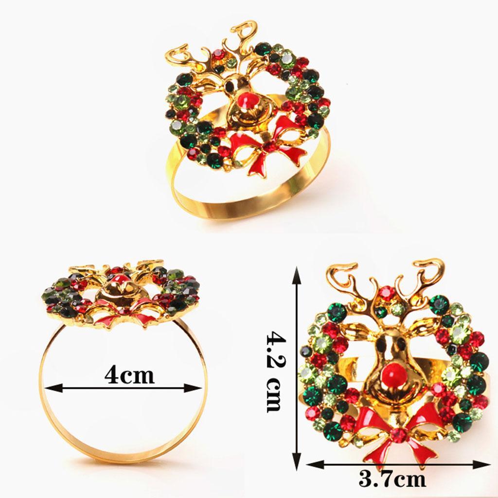 8 Pieces Napkin Buckle Handmade Metal for Wedding Banquet Thanksgiving