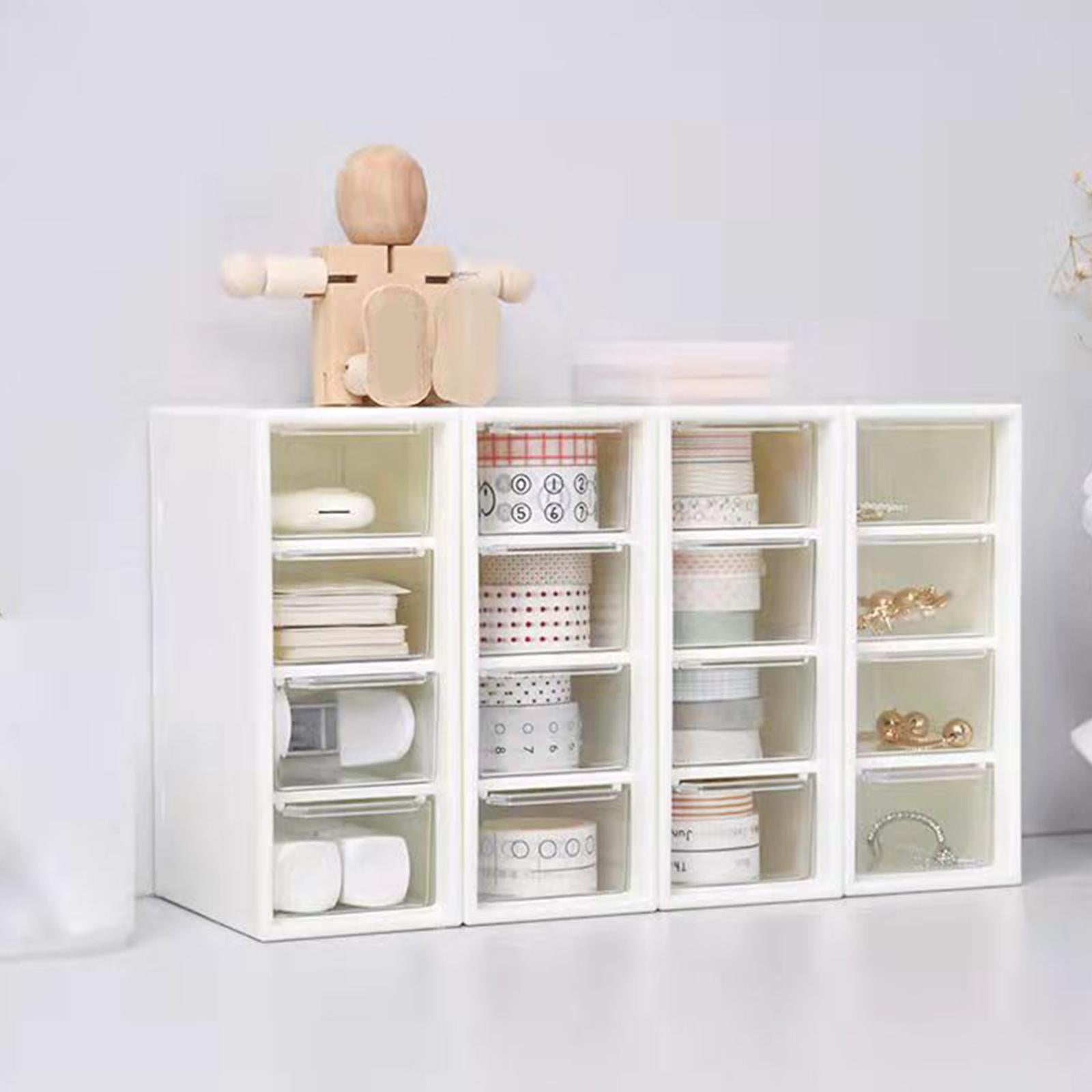 4-Drawers Small Organizer Box Container Case for Home Nail Polish Makeup