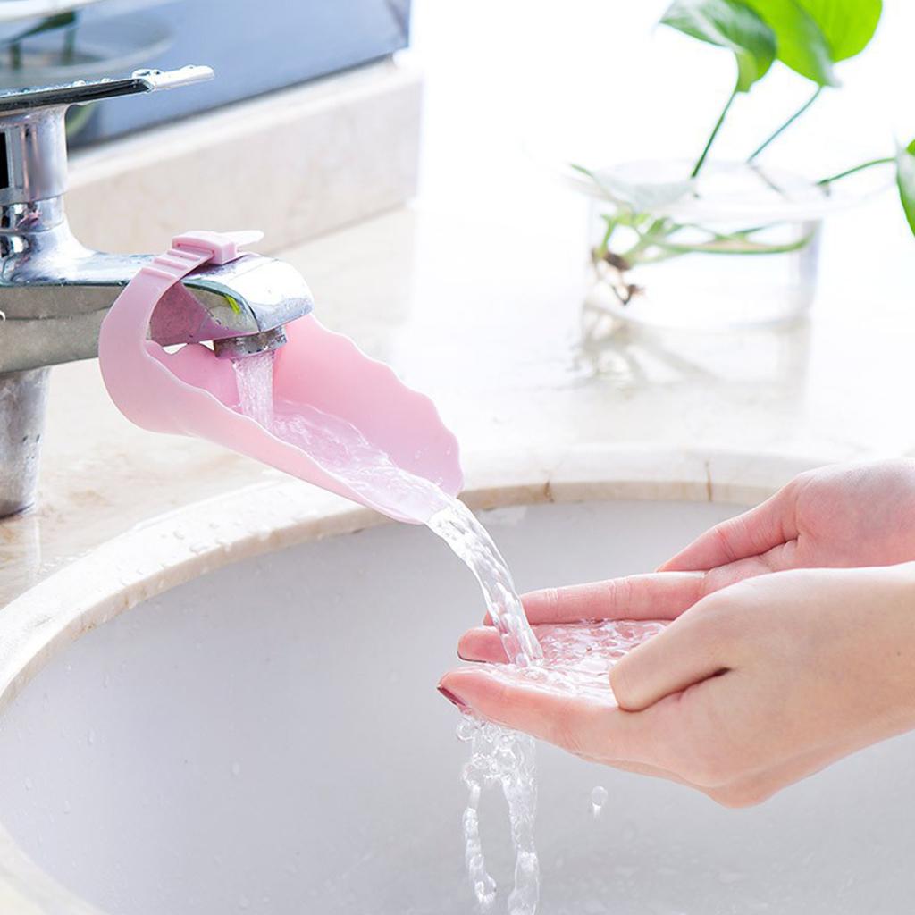 Faucet Extender for Kids Children Kitchen Tool Round Corner Add Fun Pink