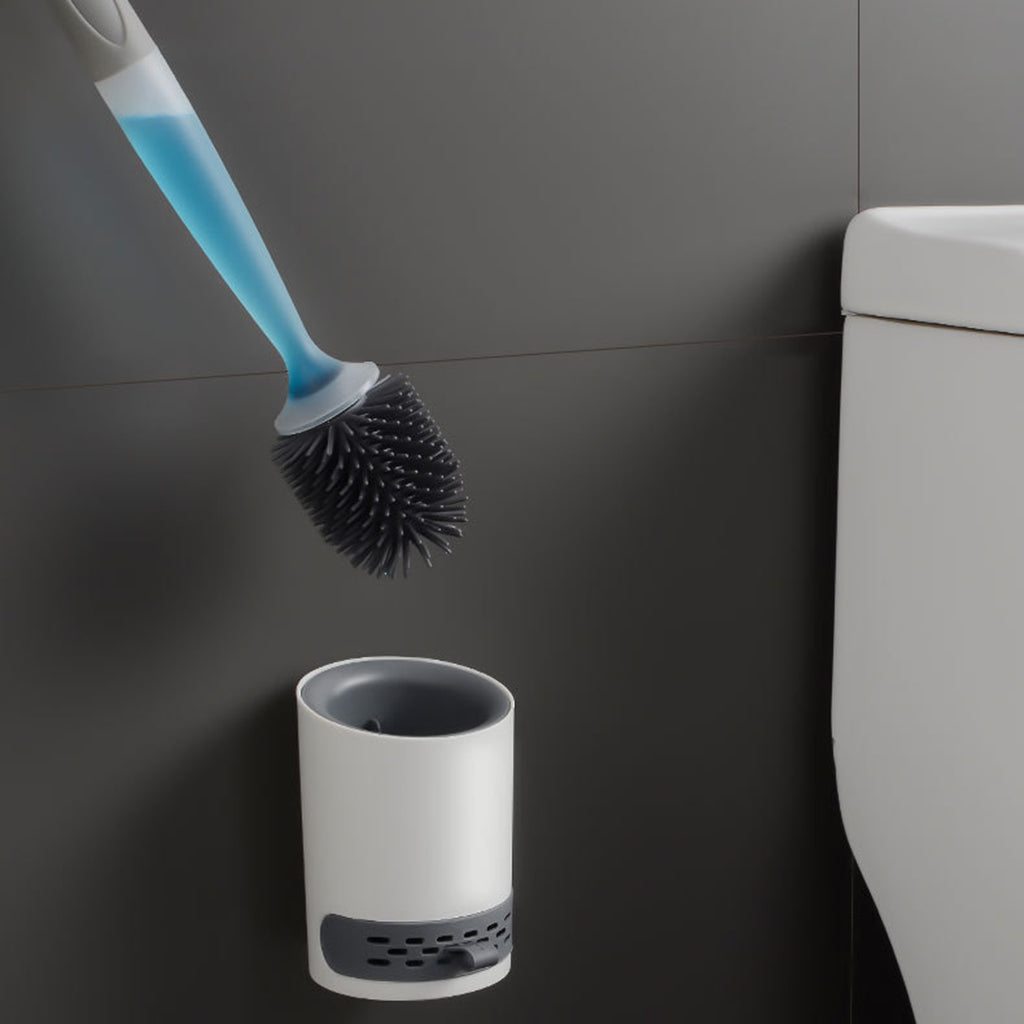 Household Toilet Brush Wall Hanging Punch Free Cleaning Brush for Home Hotel