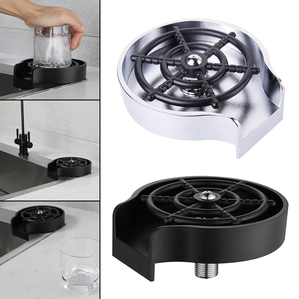 Glass Rinser High Pressure Multi Angle Spray for Beer Milk Tea Cup Bar Black