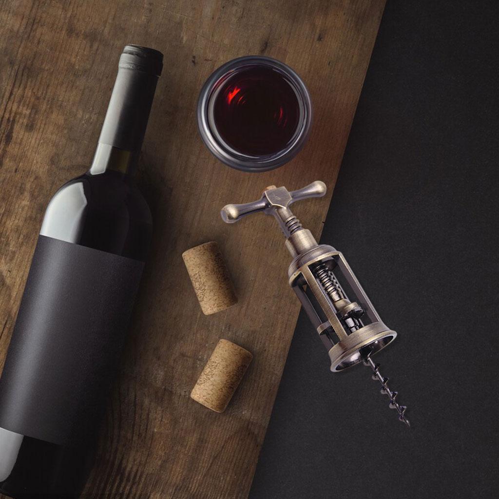 Zinc Alloy Wine Corkscrew Servers Uncork with Handle for Wine Cork Champagne