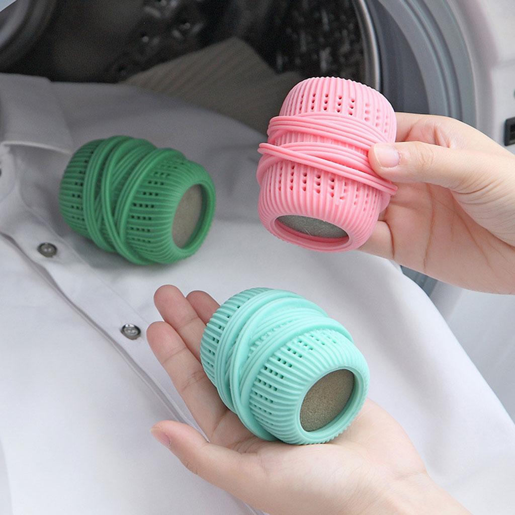 Laundry Ball Reusable Anti Knotting Anti Winding for Washing Machine Clothes Pink