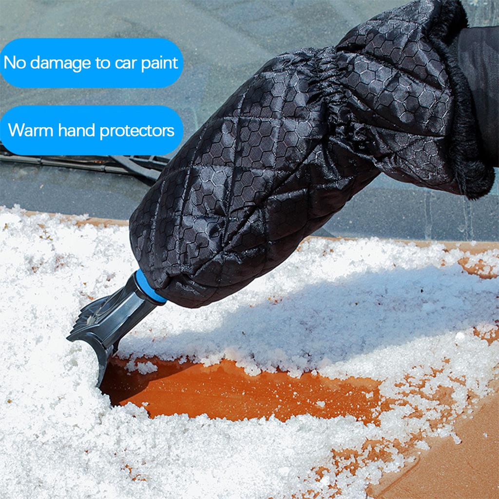 Snow Shovel with Glove Remover Clean Tool Deicer Sturdy for Truck SUV Car Blue
