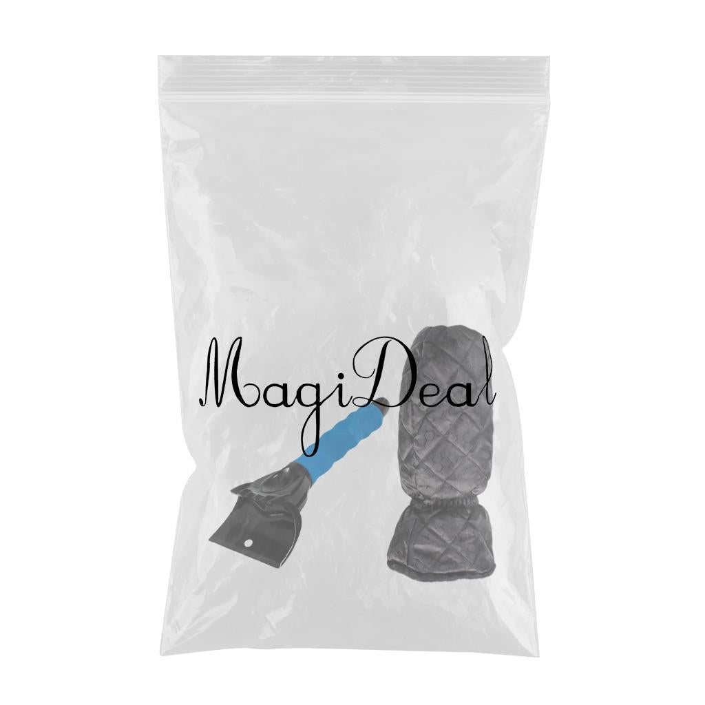 Snow Shovel with Glove Remover Clean Tool Deicer Sturdy for Truck SUV Car Blue