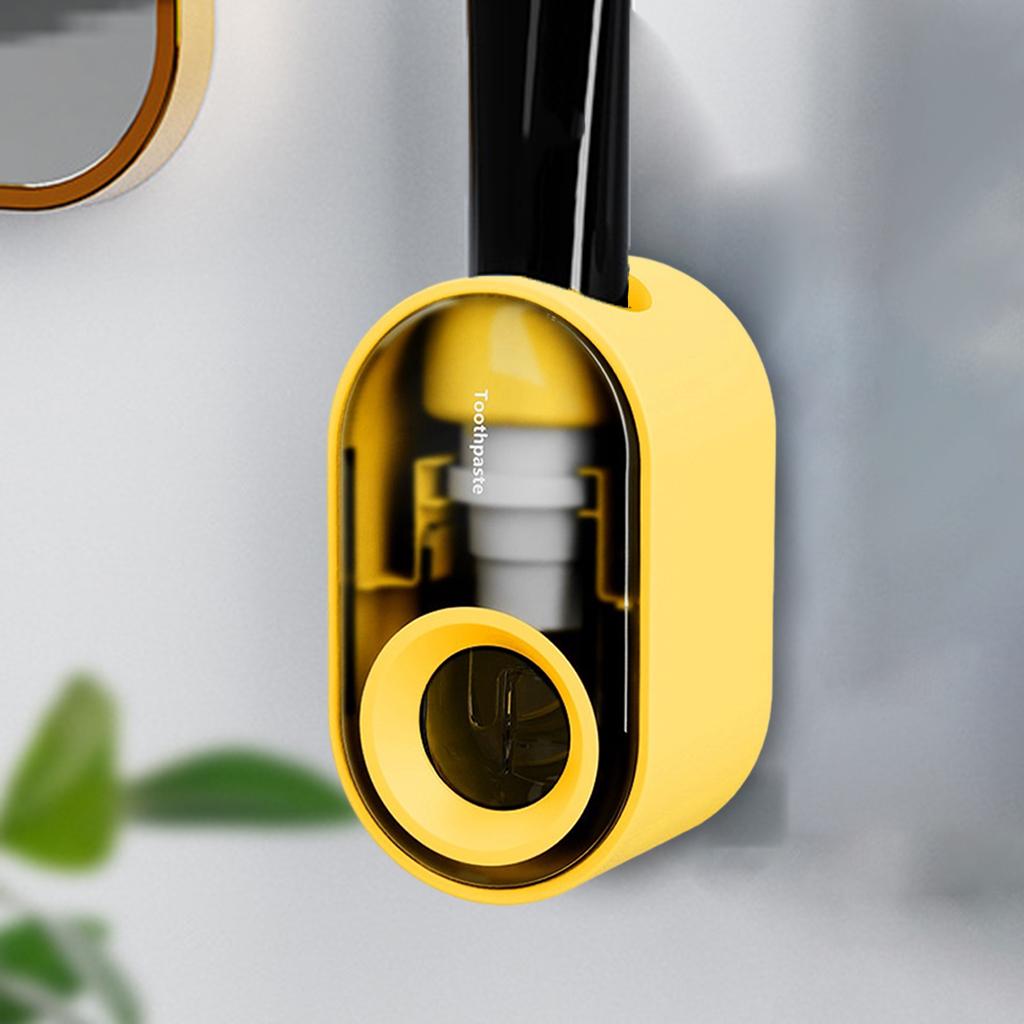 Automatic Toothpaste Dispenser Toothpaste Tool Hands Free for Bath Home Yellow