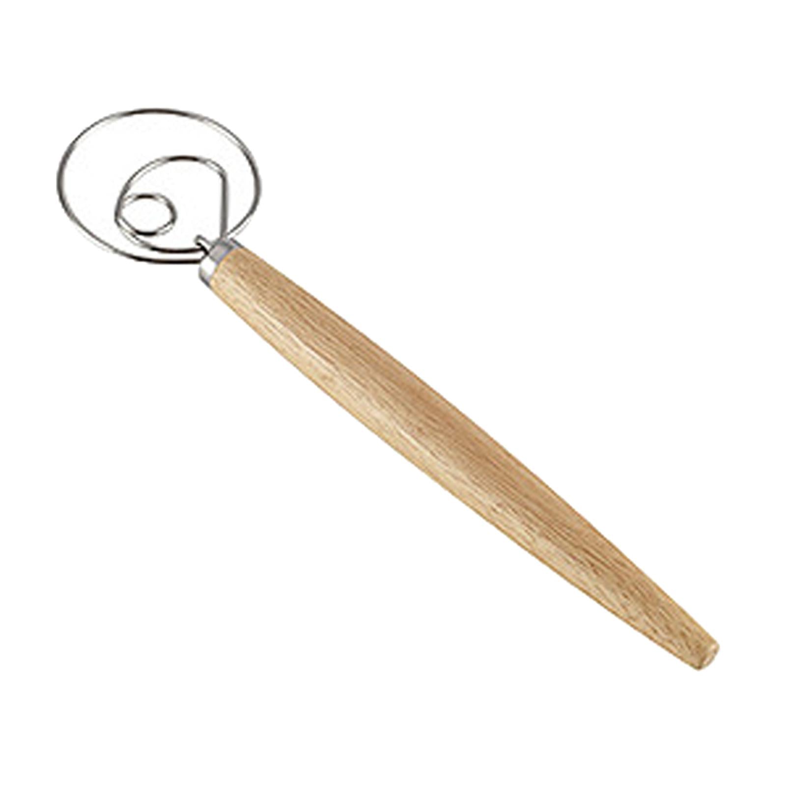 Danish Dough Whisk, Stainless Steel/Wood Single