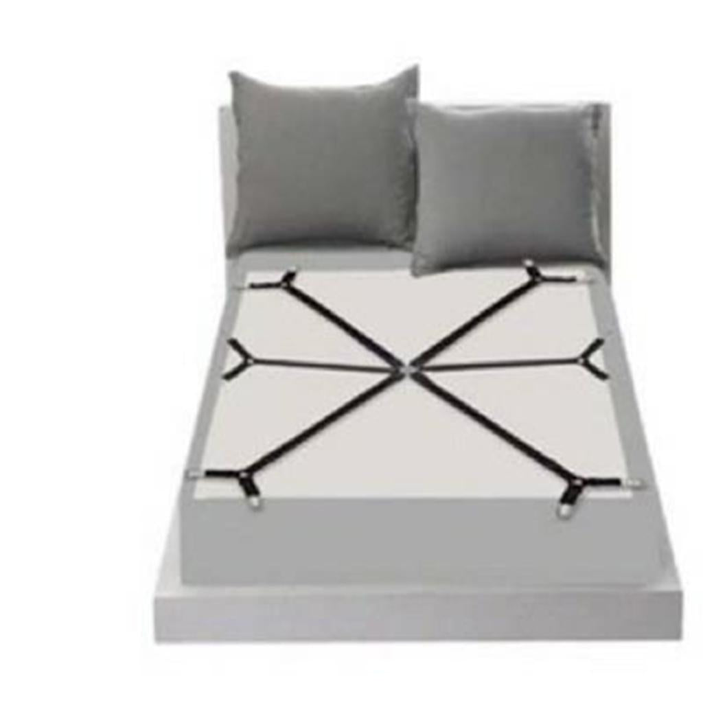 Elastic Bed Sheet Holder Clip Fastener for Bed Sheets Mattress Covers Black