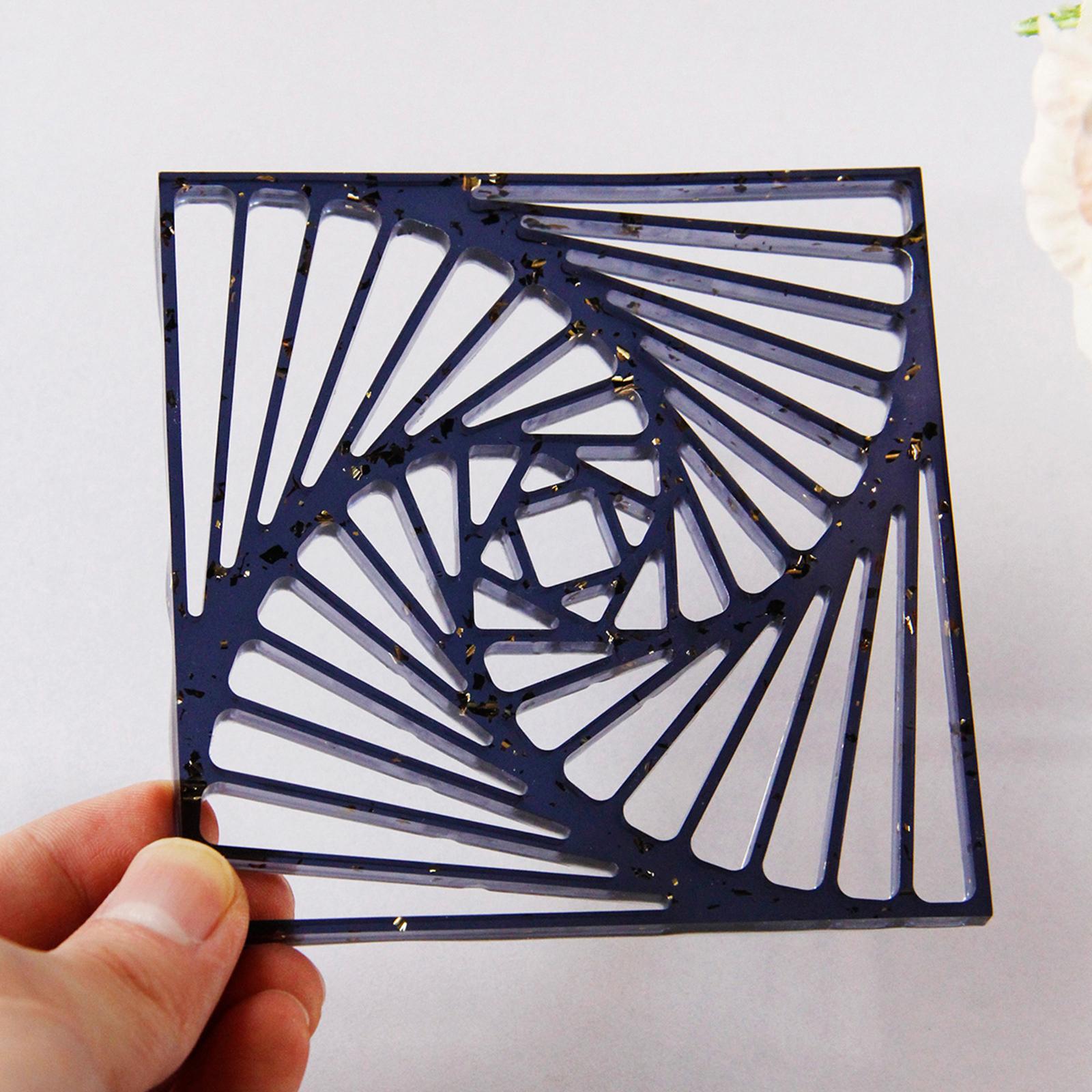 3.9 Hollow Coaster Reusable Heat-Resistant Cup Mat for Office Home Bar"