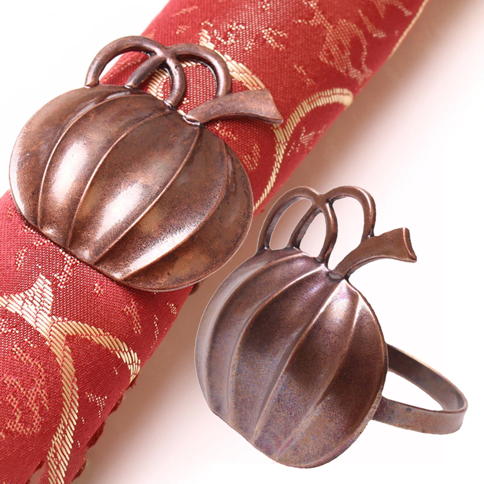 Handmade Pumpkin Napkin Rings Set of 12 Holder for Dinning Table Parties