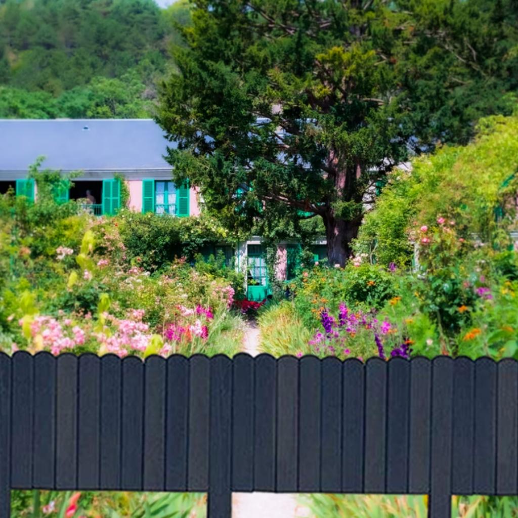 Garden Wooden Fence Edging Decorative for Garden Landscape Ink-blue colour