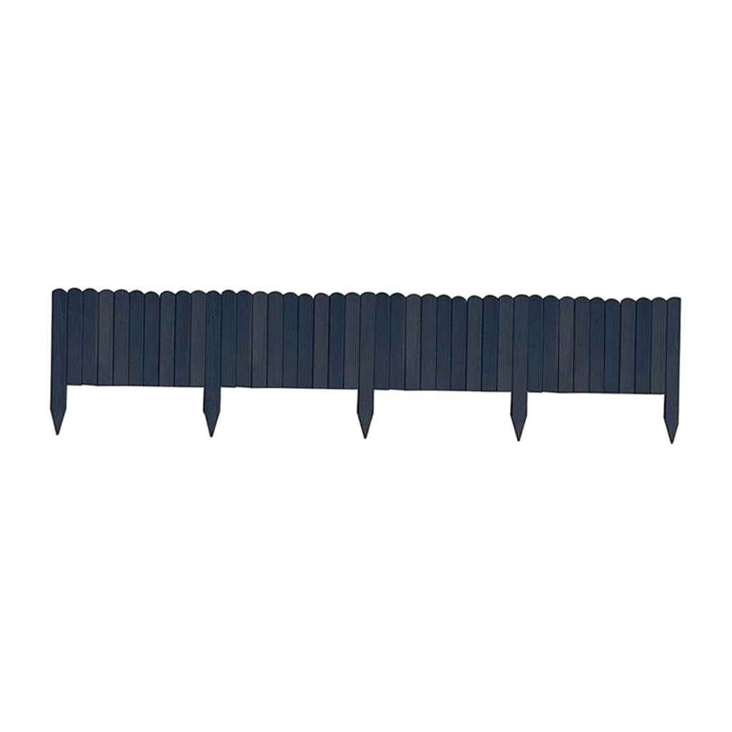 Garden Wooden Fence Edging Decorative for Garden Landscape Ink-blue colour