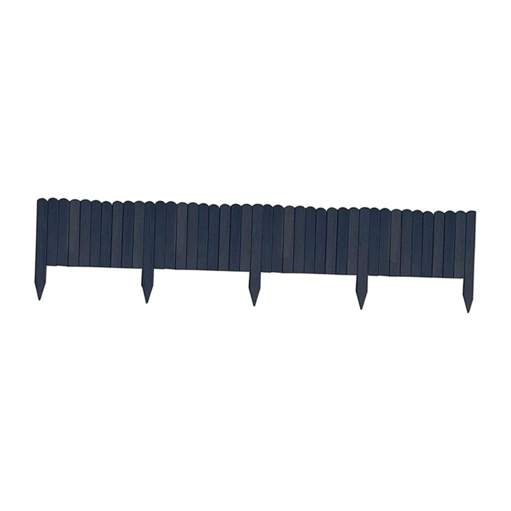 Garden Wooden Fence Edging Decorative for Garden Landscape Ink-blue colour