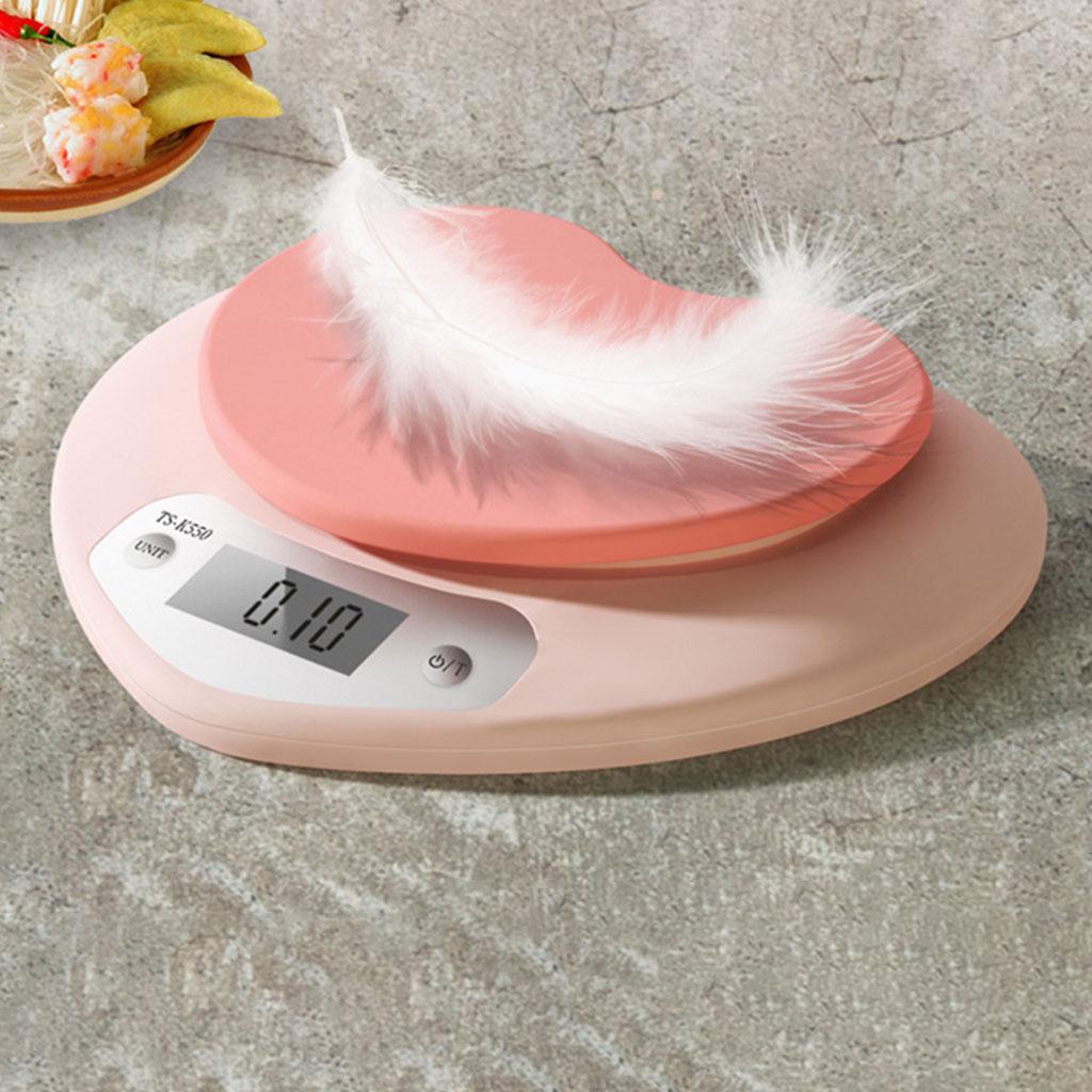 Portable Digital Kitchen Scale G/lb/oz Heart-Shaped Accurate Tool for Bakery Battery Models