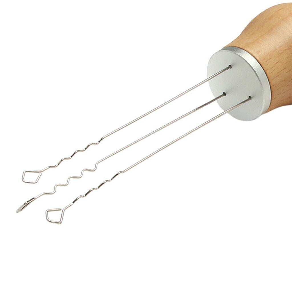 Espresso Coffee Stirrer Professional Powder Dispensing for Espresso Barista Beech Silver