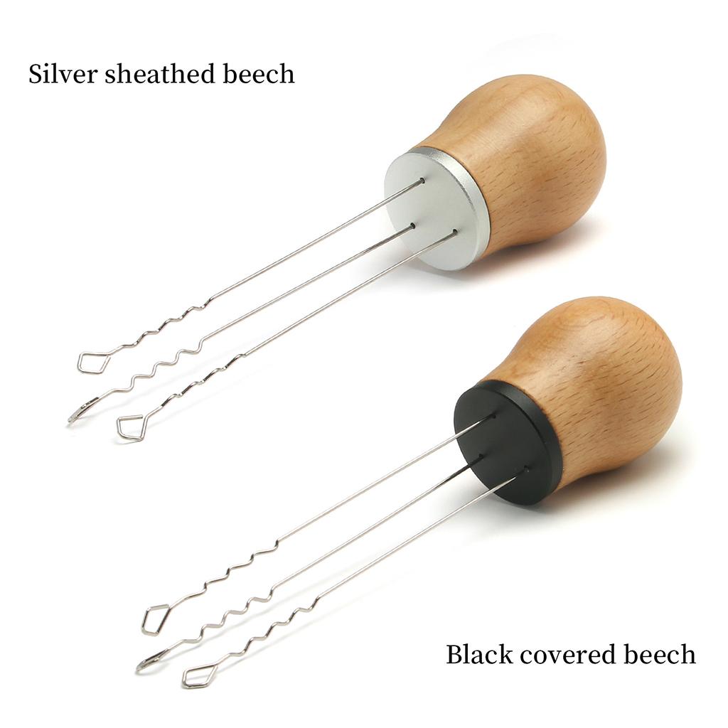 Espresso Coffee Stirrer Professional Powder Dispensing for Espresso Barista Beech Silver