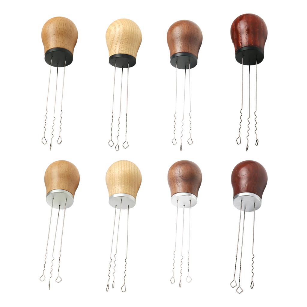 Espresso Coffee Stirrer Professional Powder Dispensing for Espresso Barista Beech Silver