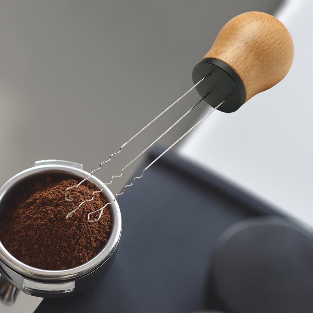 Espresso Coffee Stirrer Professional Powder Dispensing for Espresso Barista Beech Black
