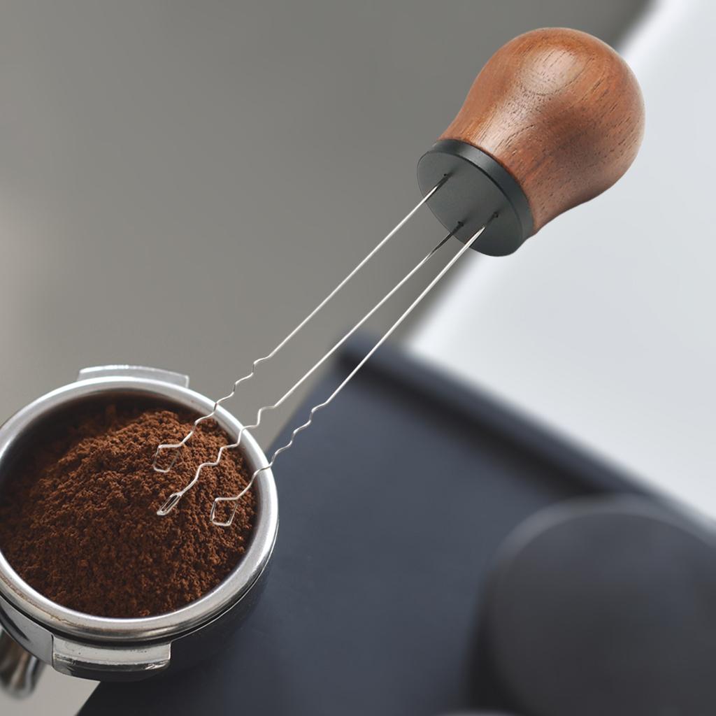 Espresso Coffee Stirrer Professional Powder Dispensing for Espresso Barista Wulnut Black