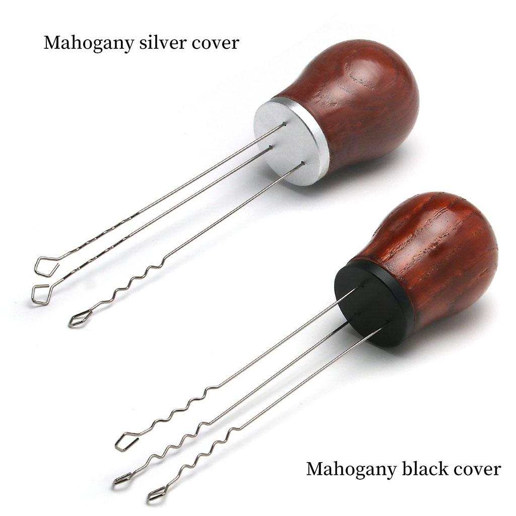 Espresso Coffee Stirrer Professional Powder Dispensing for Espresso Barista Redwood Silver
