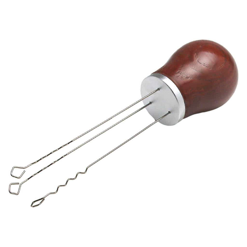 Espresso Coffee Stirrer Professional Powder Dispensing for Espresso Barista Redwood Silver