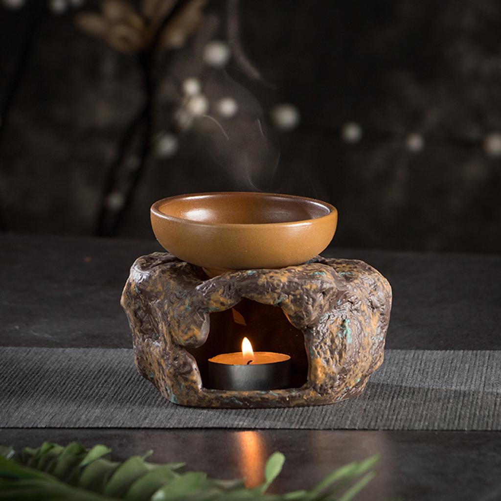 Warmtea Base, Stoneware Candle Teaware Durable Heatproof for Household Home with cup