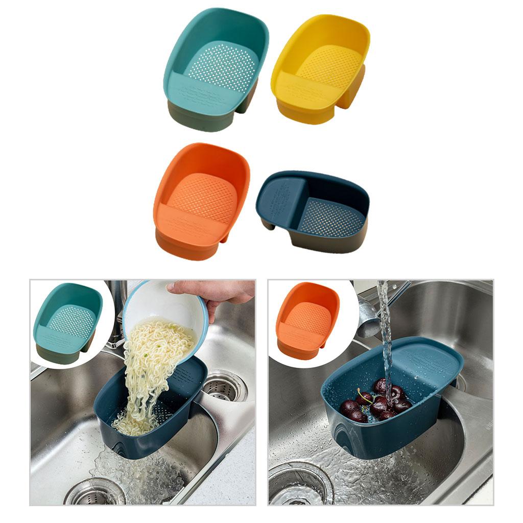 Kitchen Sink Strainer Basket Saddle-Shaped for Wash Vegetables Fruits Pasta Green