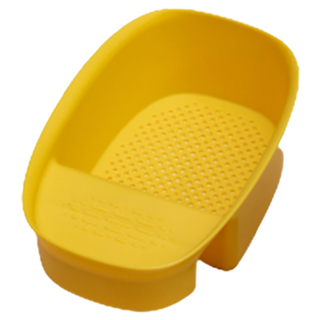Kitchen Sink Strainer Basket Saddle-Shaped for Wash Vegetables Fruits Pasta Yellow