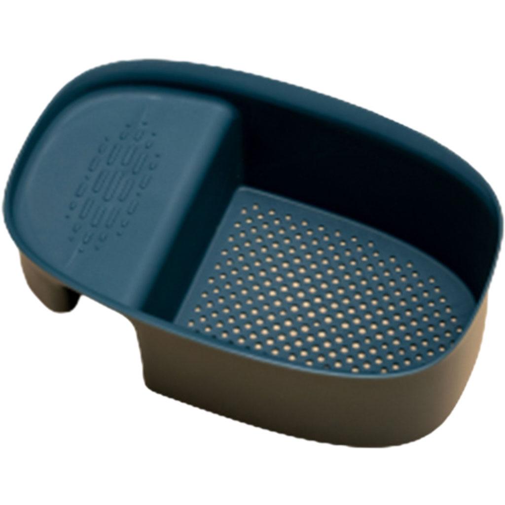 Kitchen Sink Strainer Basket Saddle-Shaped for Wash Vegetables Fruits Pasta Blue