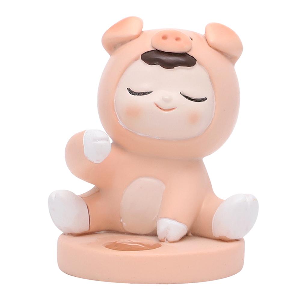 Cute Toothbrush Holder Stand Animal Shape Multi-Functional for Hotel Vanity Pig