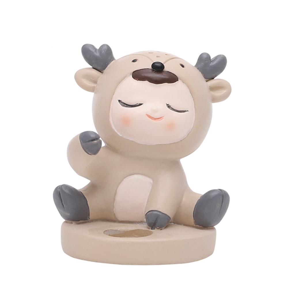 Cute Toothbrush Holder Stand Animal Shape Multi-Functional for Hotel Vanity Deer