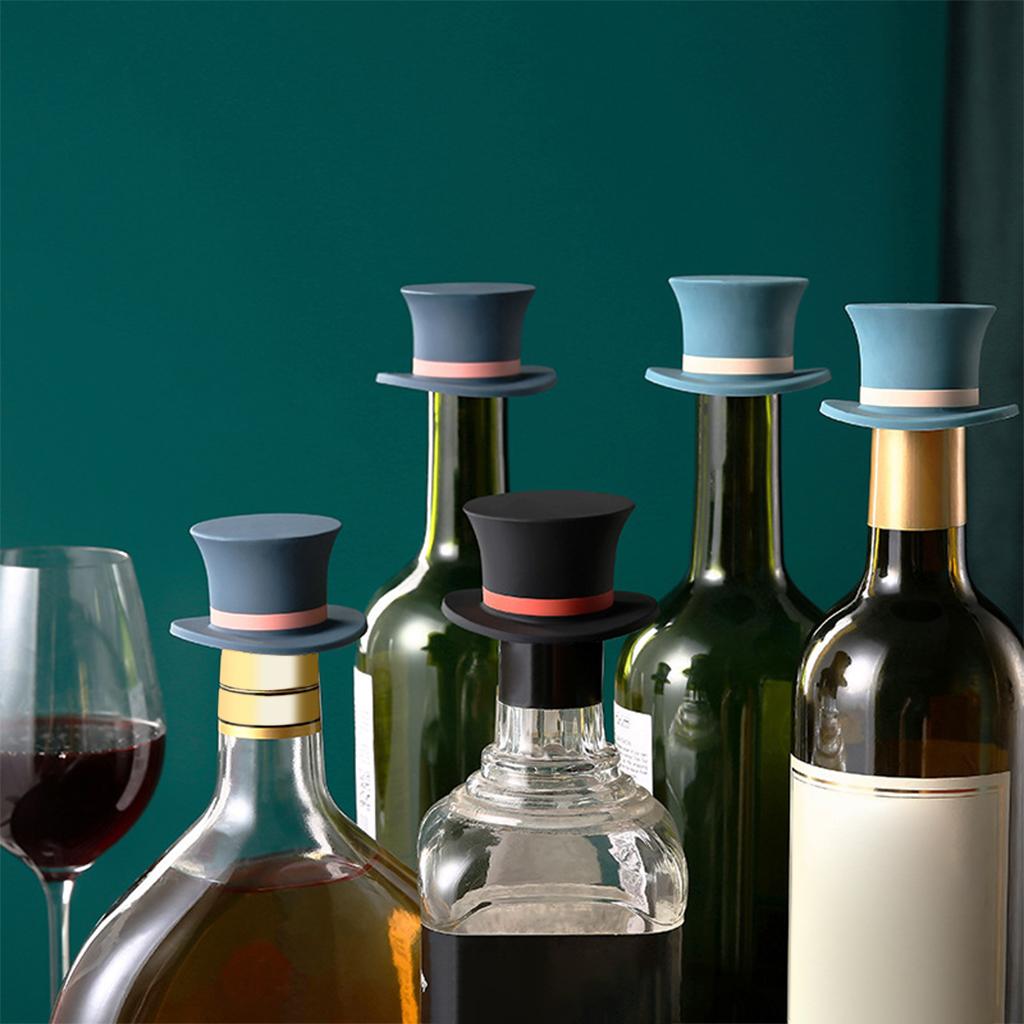 Creative Wine Bottle Stopper Red Wine Bottle Stopper Bottle Sealer Blue