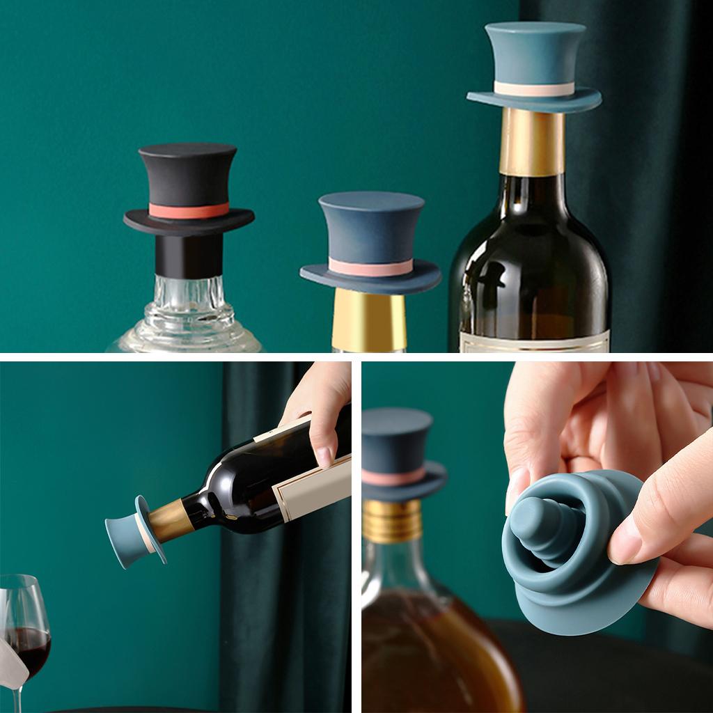Creative Wine Bottle Stopper Red Wine Bottle Stopper Bottle Sealer Blue