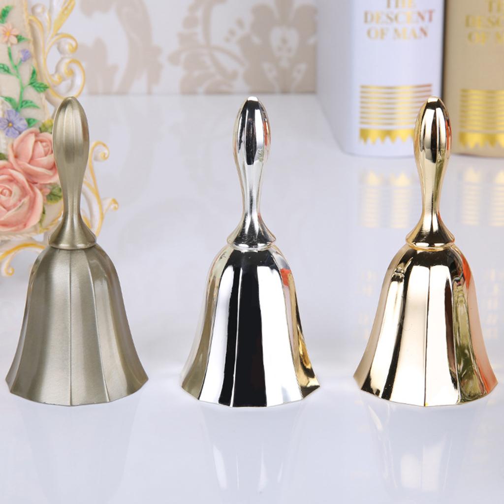 Desk Hand Bell Desk Bell Call Bells for Kitchen Restaurants Silver
