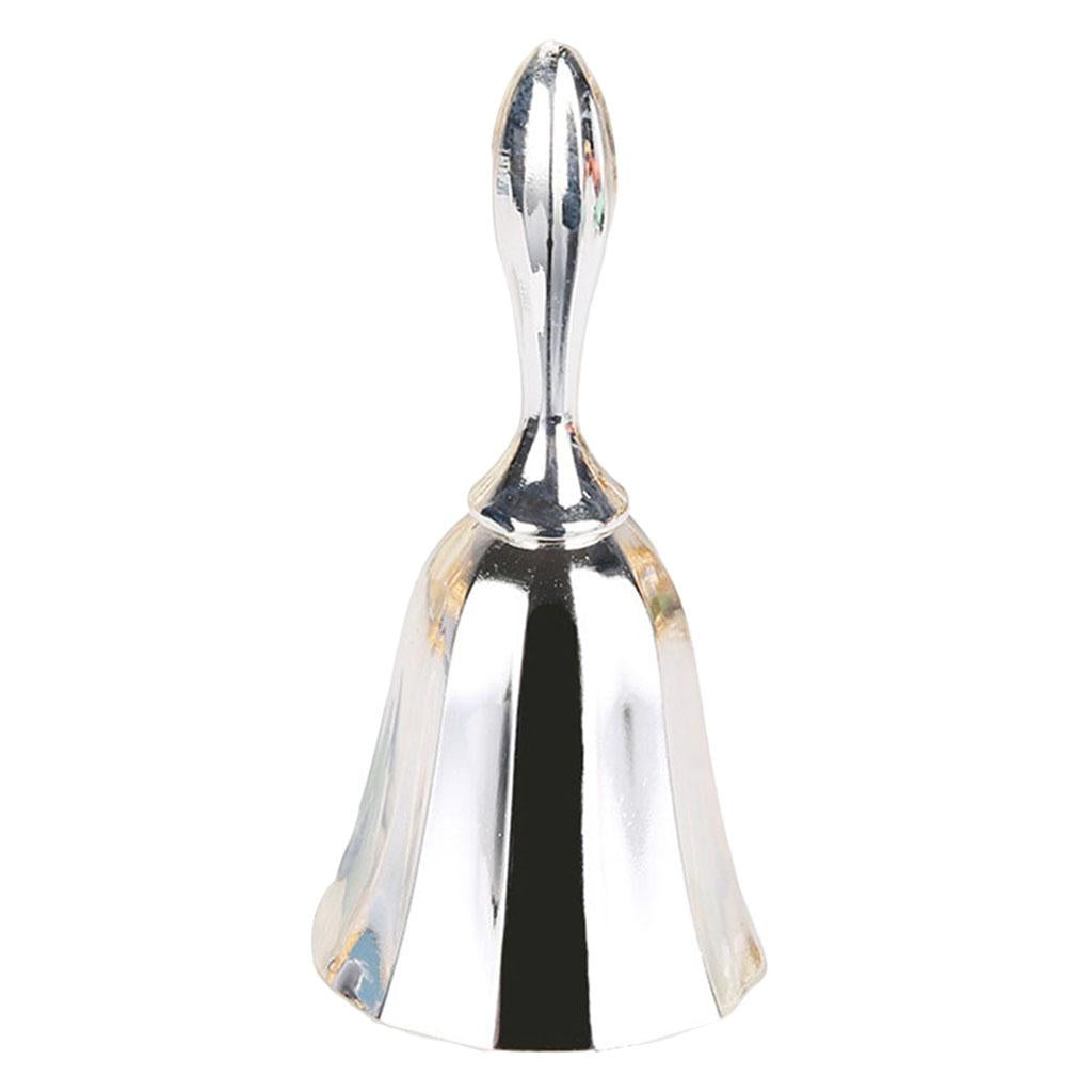 Desk Hand Bell Desk Bell Call Bells for Kitchen Restaurants Silver