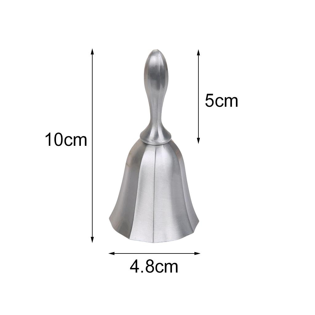 Desk Hand Bell Desk Bell Call Bells for Kitchen Restaurants Silver 2