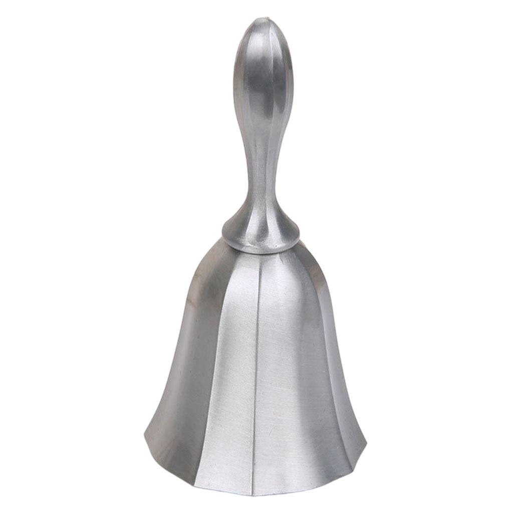 Desk Hand Bell Desk Bell Call Bells for Kitchen Restaurants Silver 2