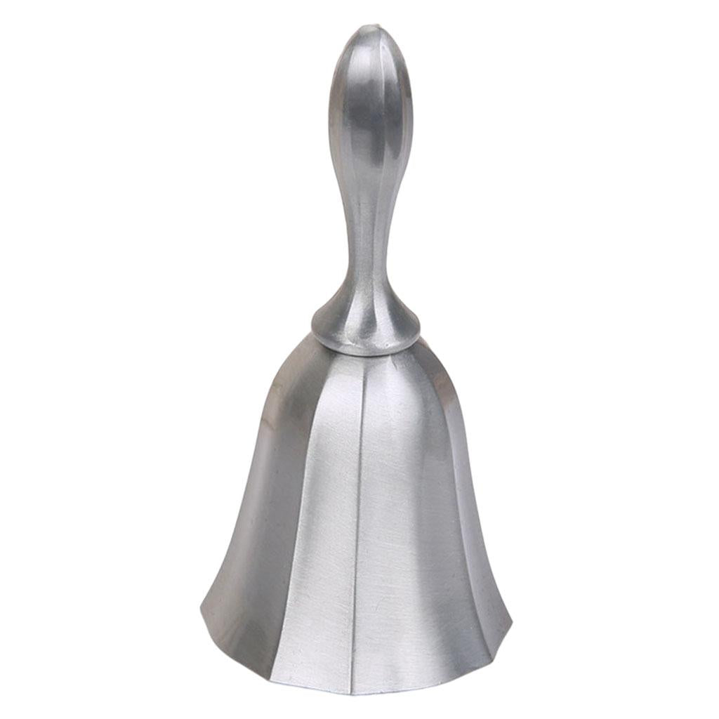 Desk Hand Bell Desk Bell Call Bells for Kitchen Restaurants Silver 2