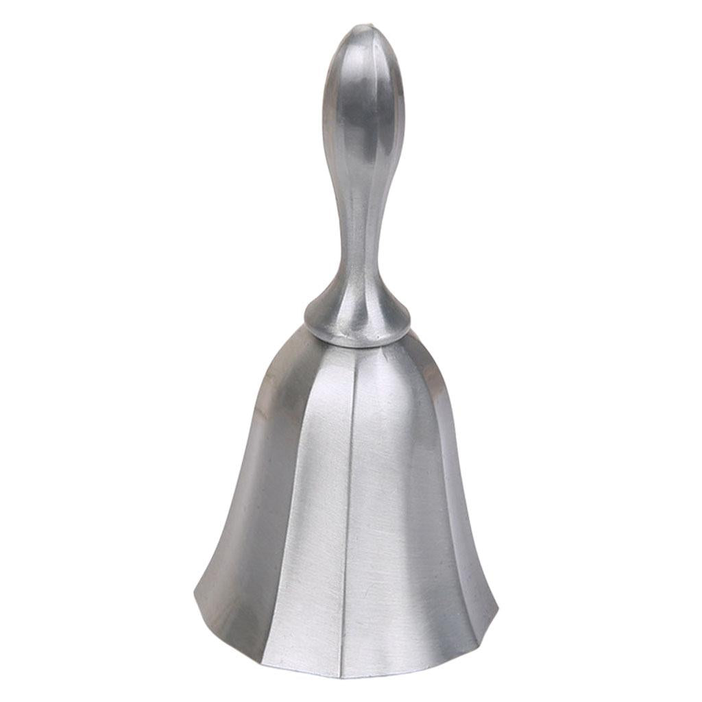 Desk Hand Bell Desk Bell Call Bells for Kitchen Restaurants Silver 2