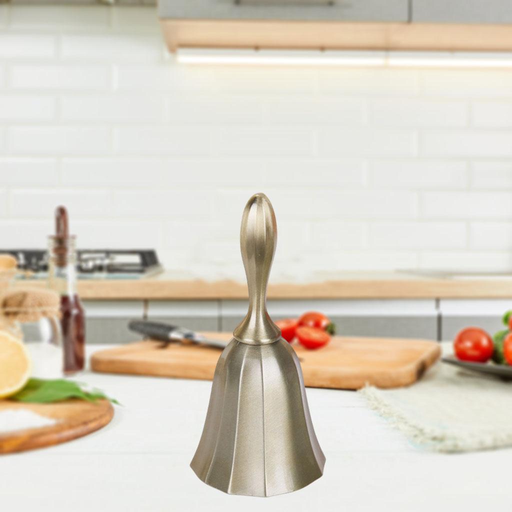 Desk Hand Bell Desk Bell Call Bells for Kitchen Restaurants Golden 2