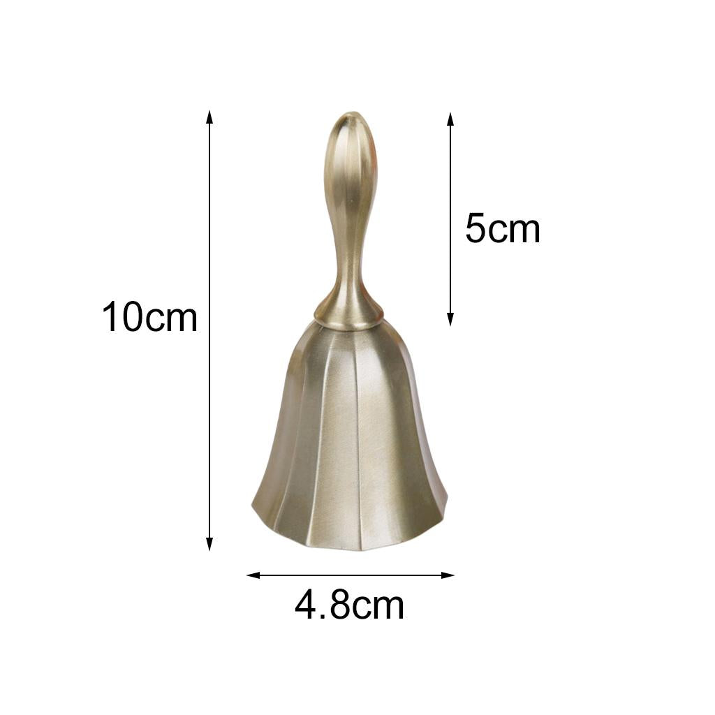 Desk Hand Bell Desk Bell Call Bells for Kitchen Restaurants Golden 2