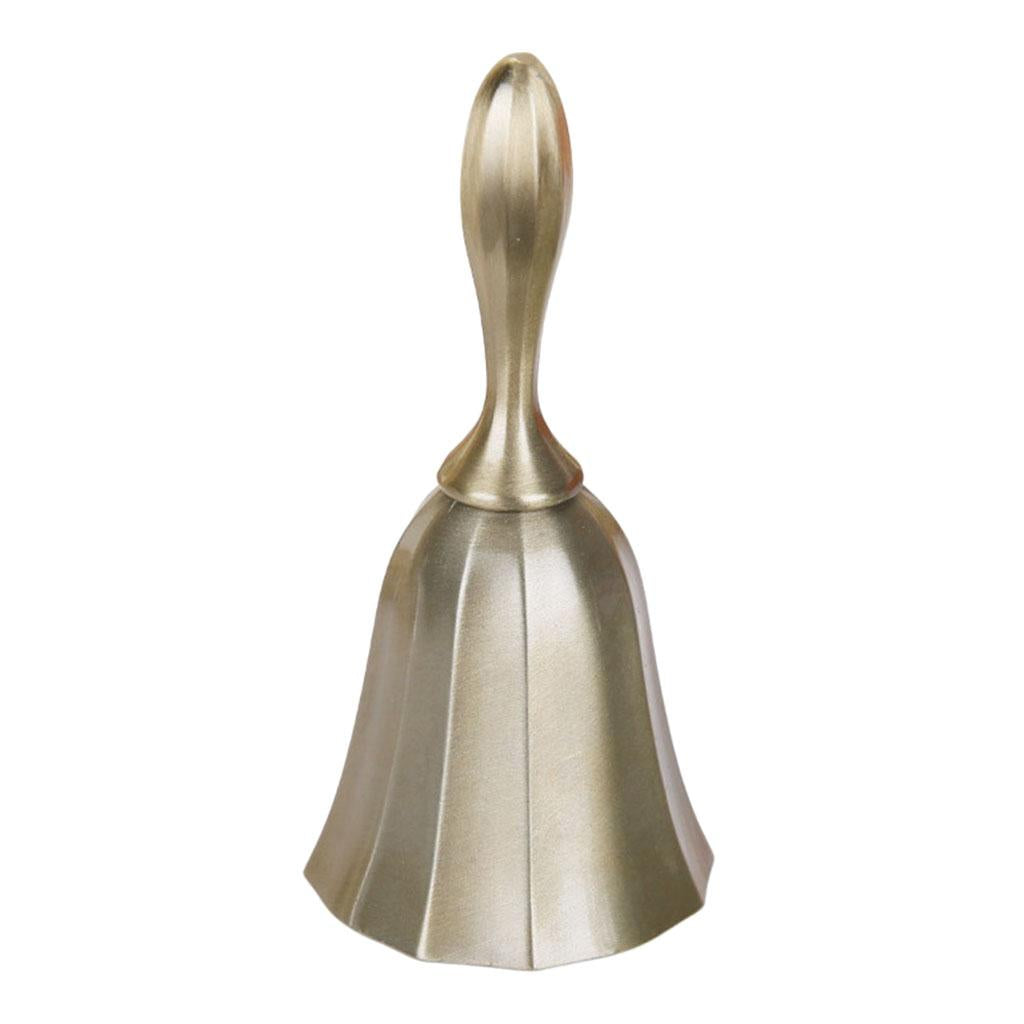 Desk Hand Bell Desk Bell Call Bells for Kitchen Restaurants Golden 2