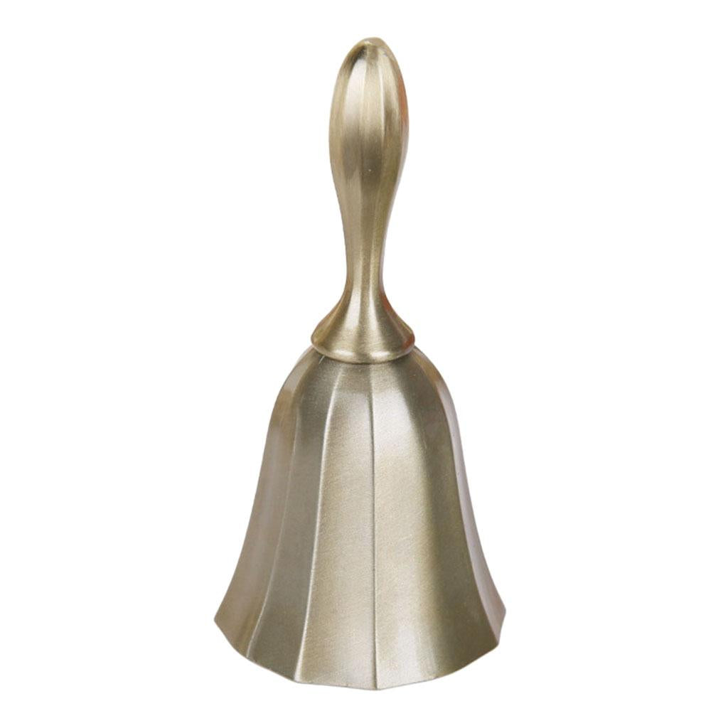 Desk Hand Bell Desk Bell Call Bells for Kitchen Restaurants Golden 2