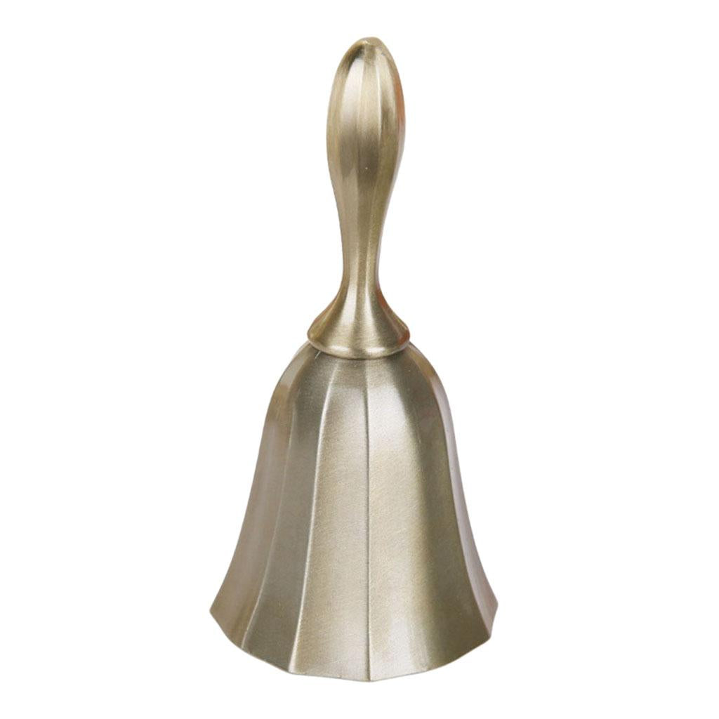 Desk Hand Bell Desk Bell Call Bells for Kitchen Restaurants Golden 2