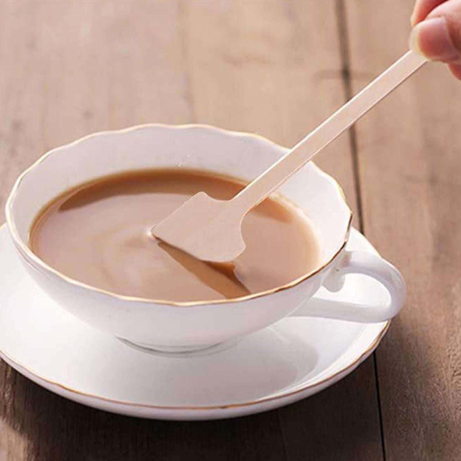 100Pcs Wood Coffee Stirring Rod Kitchen Supplies for Hotel Cafe Restaurant