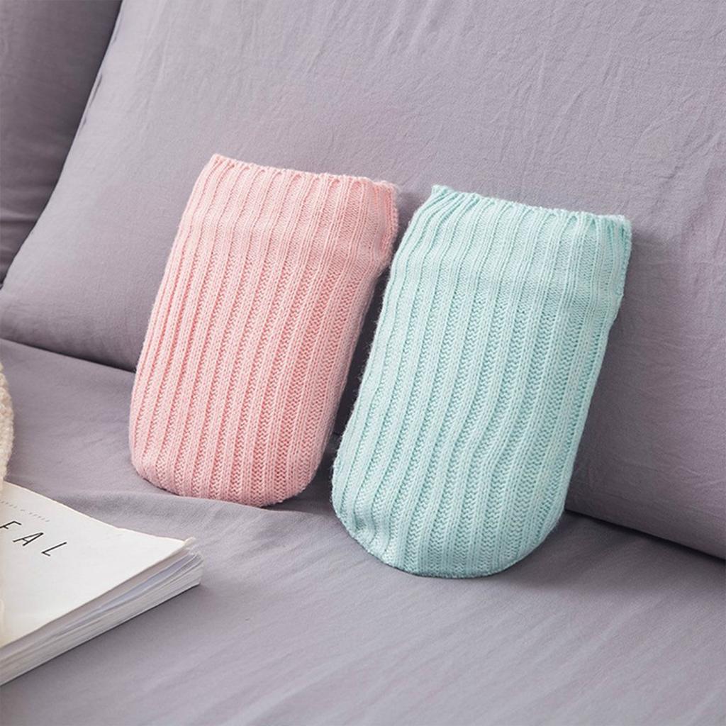 500ml Hot Water Bottle & Cover Leakproof High Density Winter Hand Warmer Pink