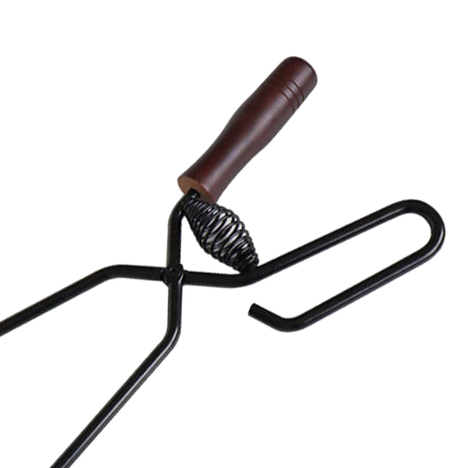 Multifunctional Scissors Tong Barbecue Clip with Wood Handle for Outdoor BBQ