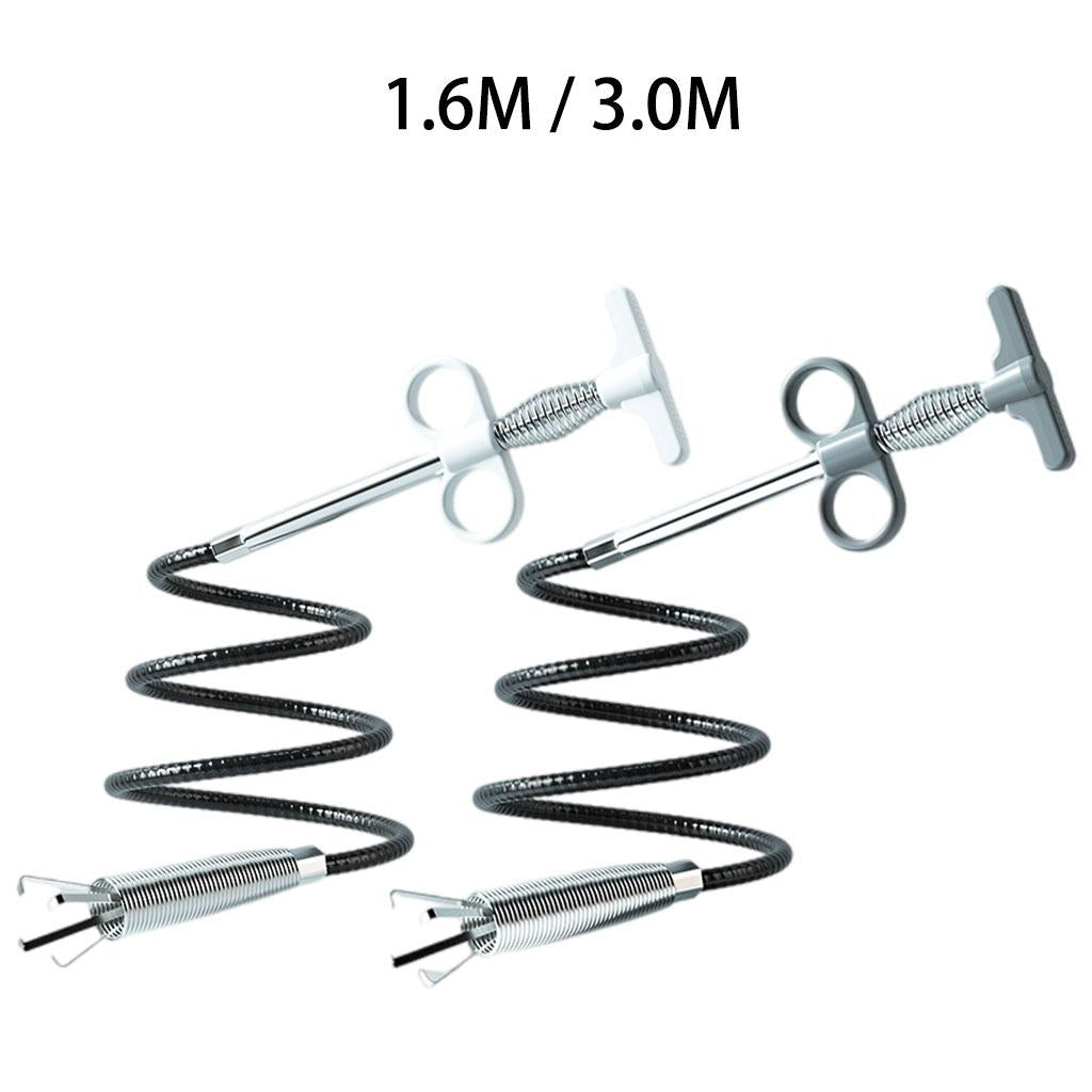 Household Drain Cleaner Drain Pipe Cleaner for Shower Drain Pipeline Sewer White 160cm